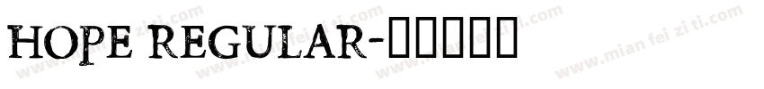 HOPE Regular字体转换